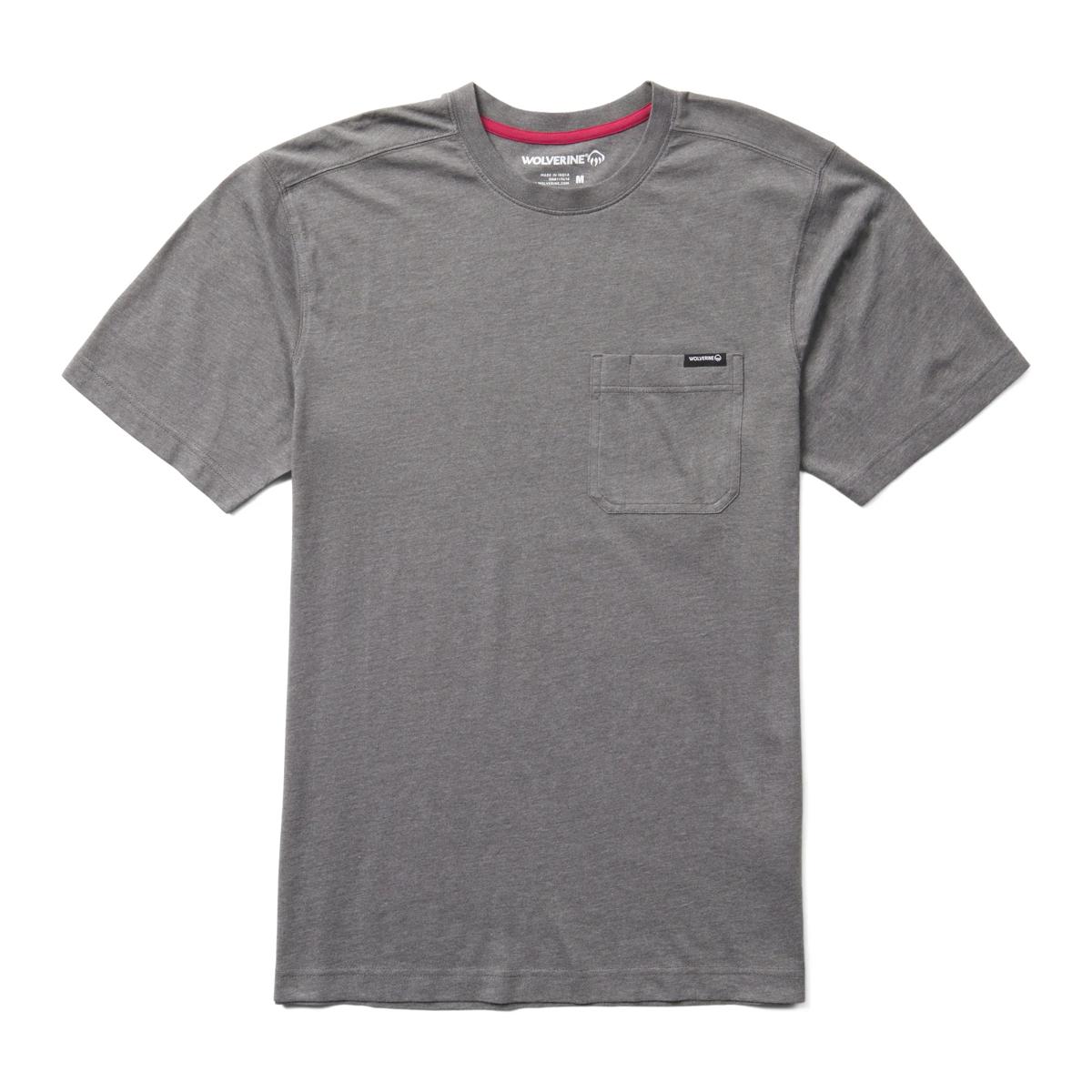 Classic Short Sleeve Pocket Tee, Charcoal Heather, dynamic 1