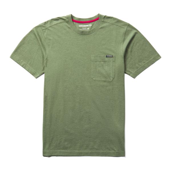 Classic Short Sleeve Pocket Tee, Bronze Green, dynamic