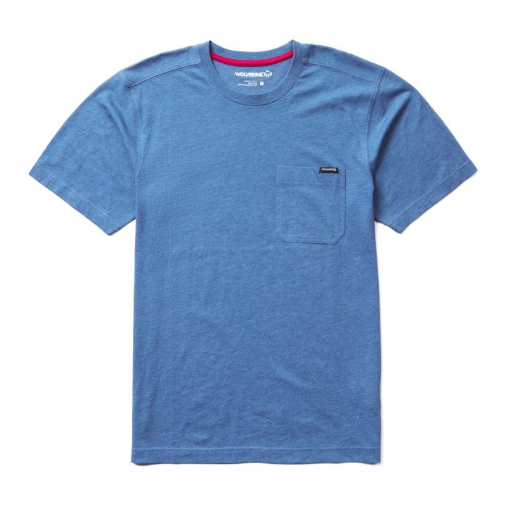 Classic Short Sleeve Pocket Tee, Lake Blue, dynamic