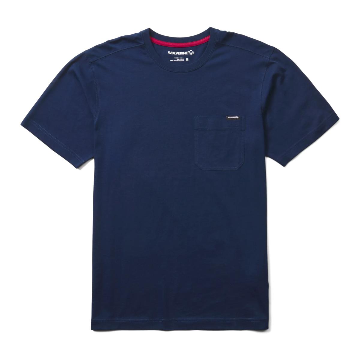 Classic Short Sleeve Pocket Tee, Navy, dynamic 1