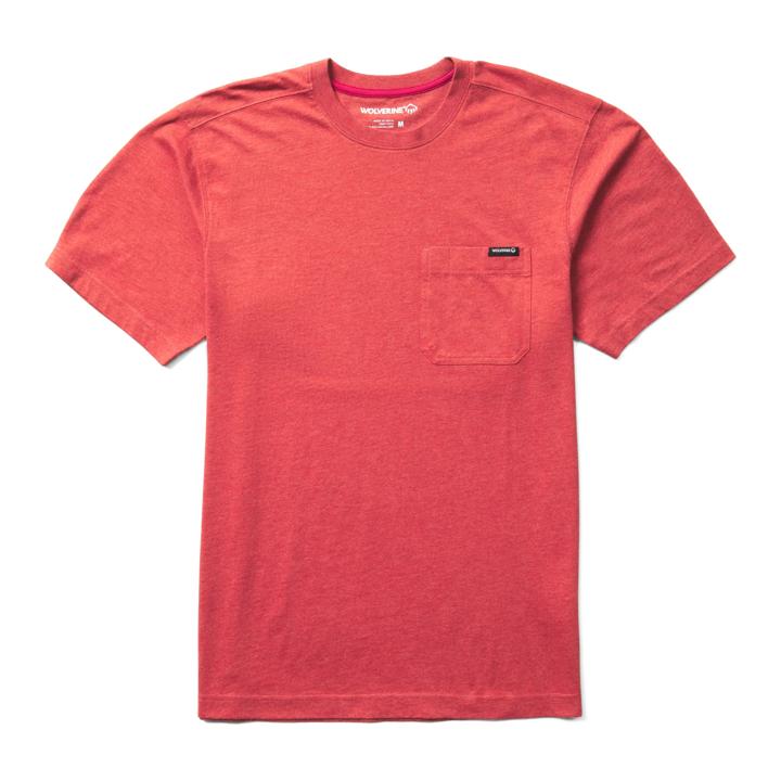 Classic Short Sleeve Pocket Tee, Red Clay, dynamic