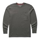 Classic Long Sleeve Pocket Tee, Charcoal Heather, dynamic 1