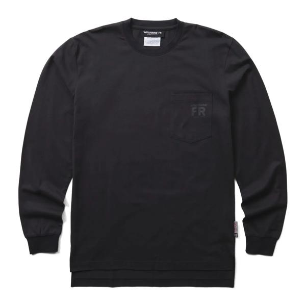 FR Built Light Long Sleeve Tee, Black, dynamic
