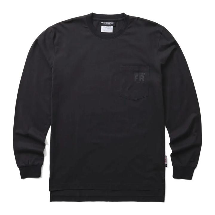 FR Built Light Long Sleeve Tee, Black, dynamic