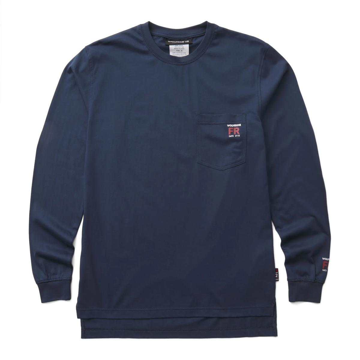 FR Built Light Long Sleeve Tee, Navy, dynamic 1