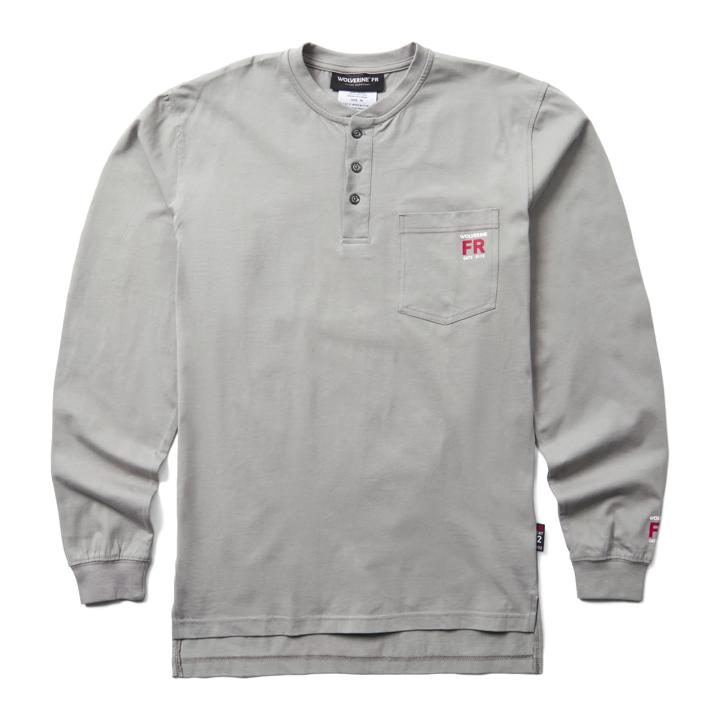 FR Built Light Henley, Gray, dynamic