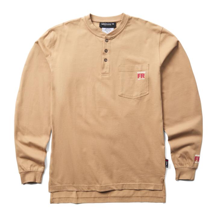 FR Built Light Henley, Tan, dynamic