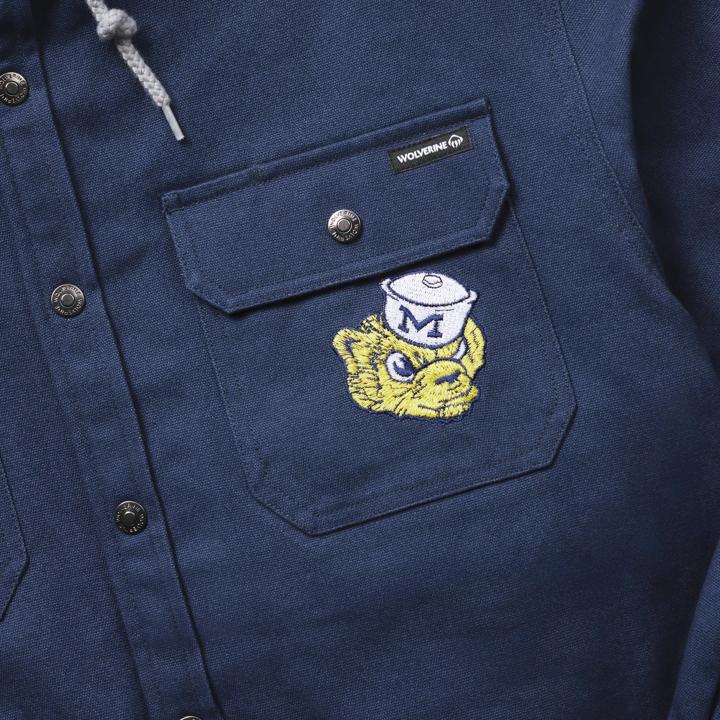 Wolverine x Michigan Overman Hooded Canvas Shirt Jacket