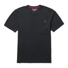 Classic Short Sleeve Henley, Black, dynamic 1