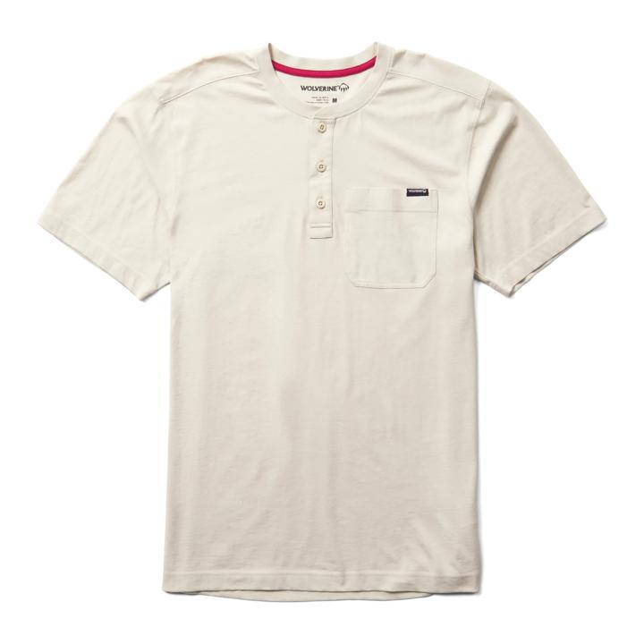 Classic Short Sleeve Henley, Stone, dynamic