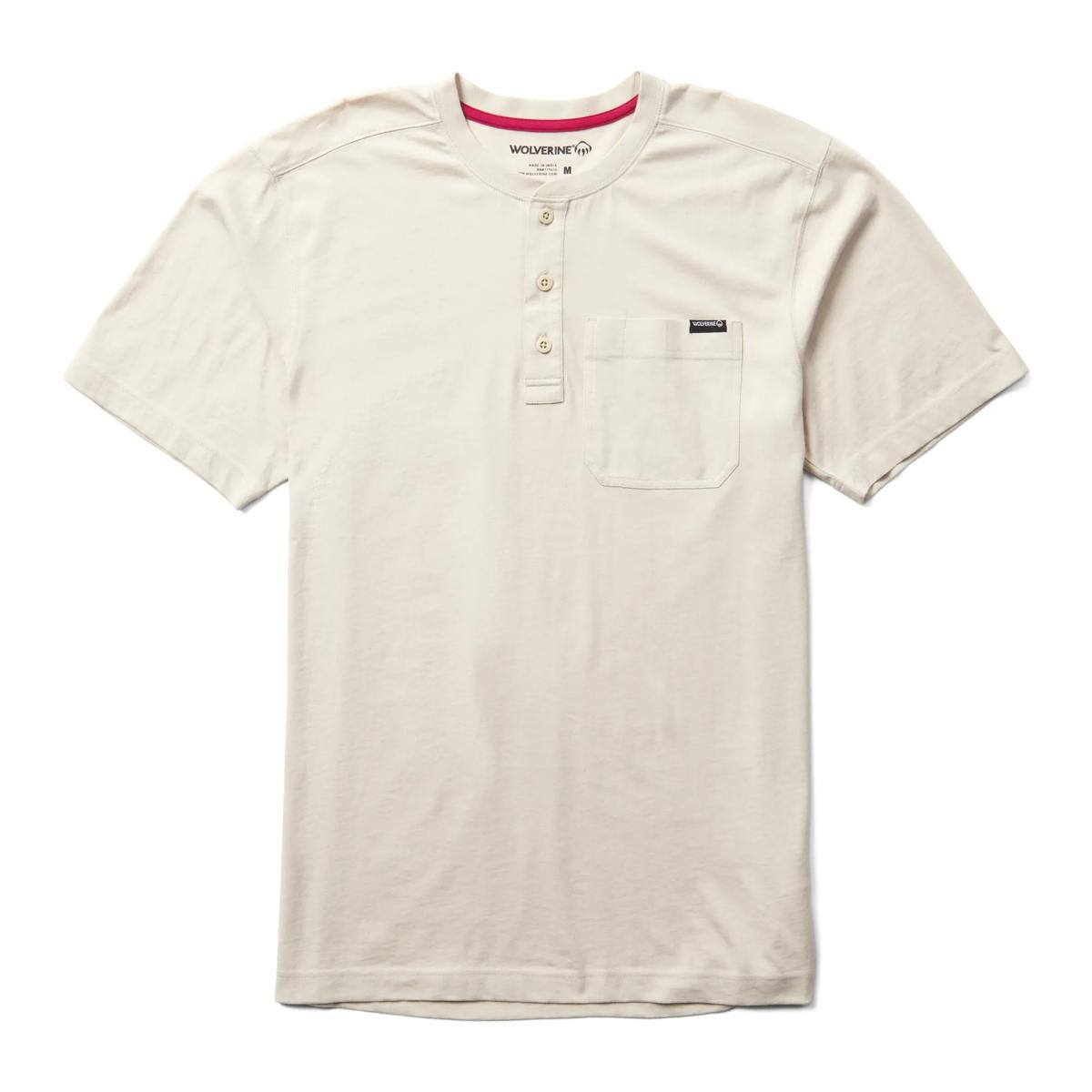 Classic Short Sleeve Henley, Stone, dynamic 1