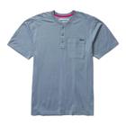 Classic Short Sleeve Henley, Stormy Blue, dynamic 1