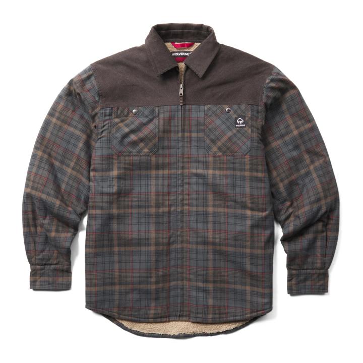 Marshall III Sherpa Zip Shirt Jac, Granite, dynamic