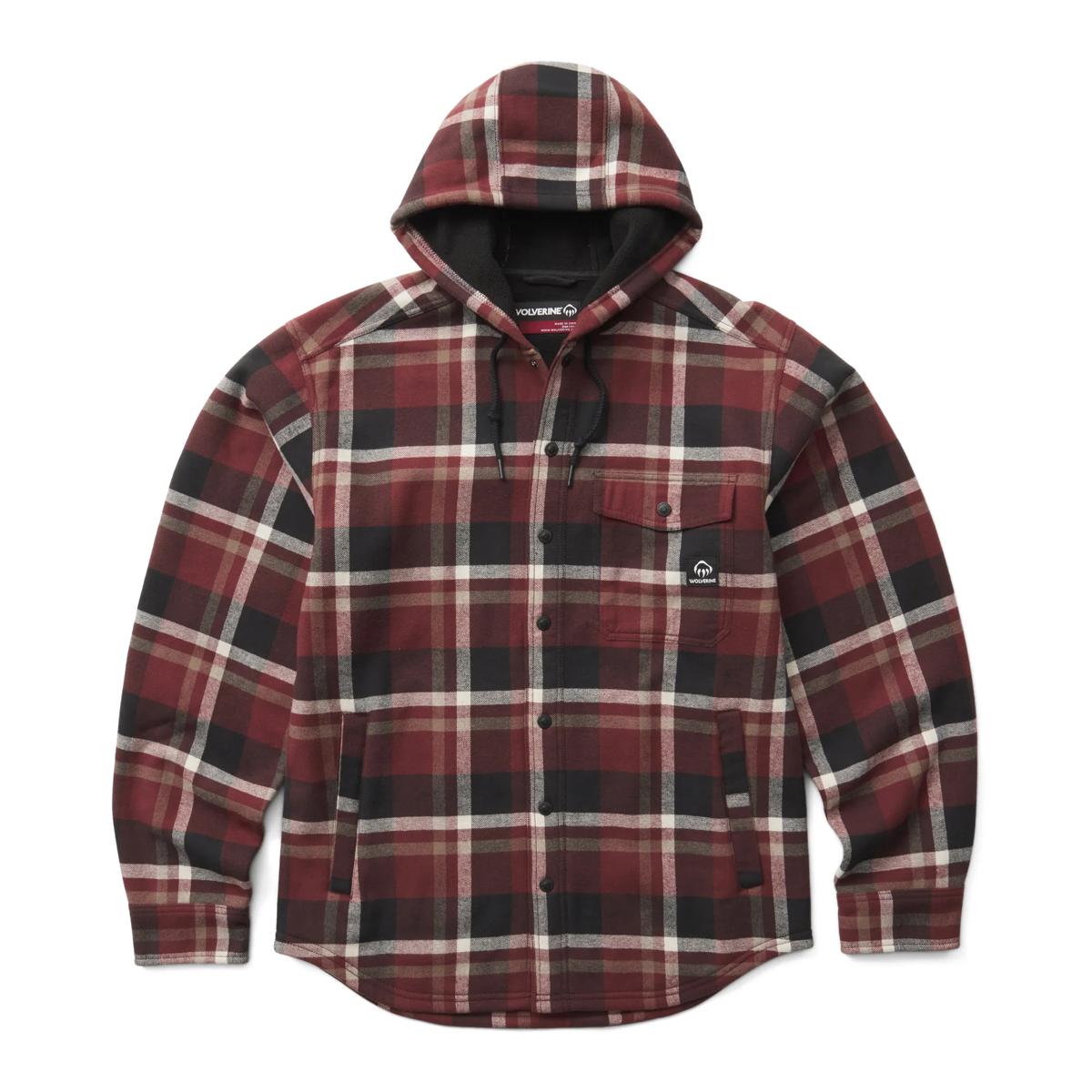 Bucksaw II Hooded Shirt Jac, Oxblood, dynamic 1