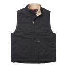 Jaxon Sherpa Collar Canvas Vest, Black, dynamic 1