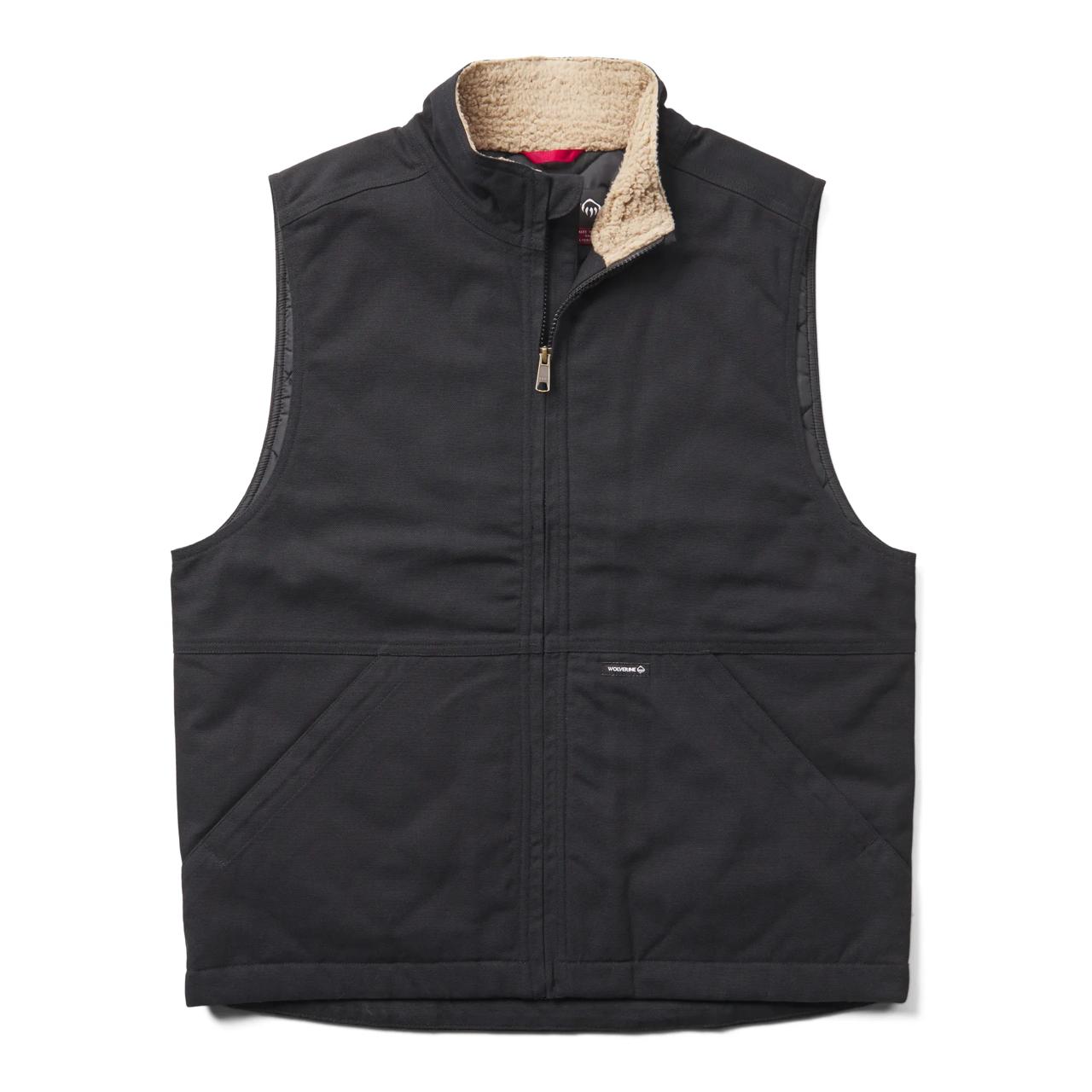 Men - Jaxon Sherpa Collar Canvas Vest - Vests | Wolverine