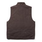 Jaxon Sherpa Collar Canvas Vest, Espresso, dynamic 2