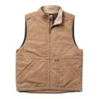 Jaxon Sherpa Collar Canvas Vest, Hickory, dynamic 1