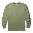 Classic Graphic Long Sleeve Pocket Tee, Bronze Green, dynamic 1