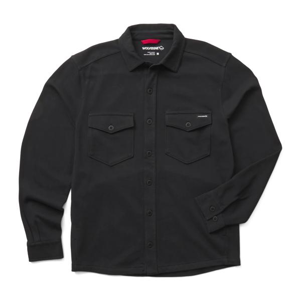 Harbor Jersey Overshirt, Black, dynamic