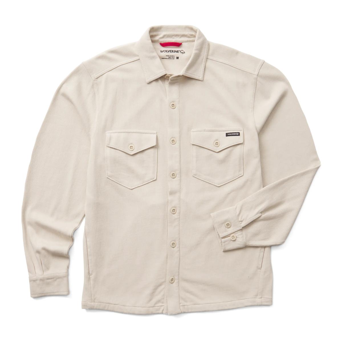 Harbor Jersey Overshirt, Stone, dynamic 1