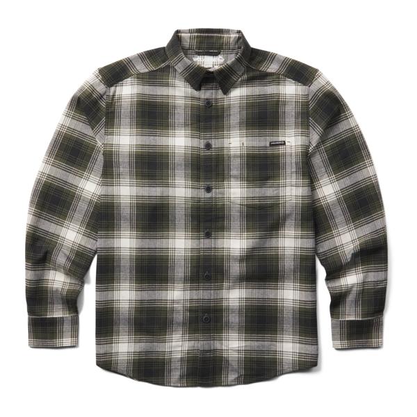 Re-Built Long Sleeve Flannel Shirt, Green Plaid, dynamic