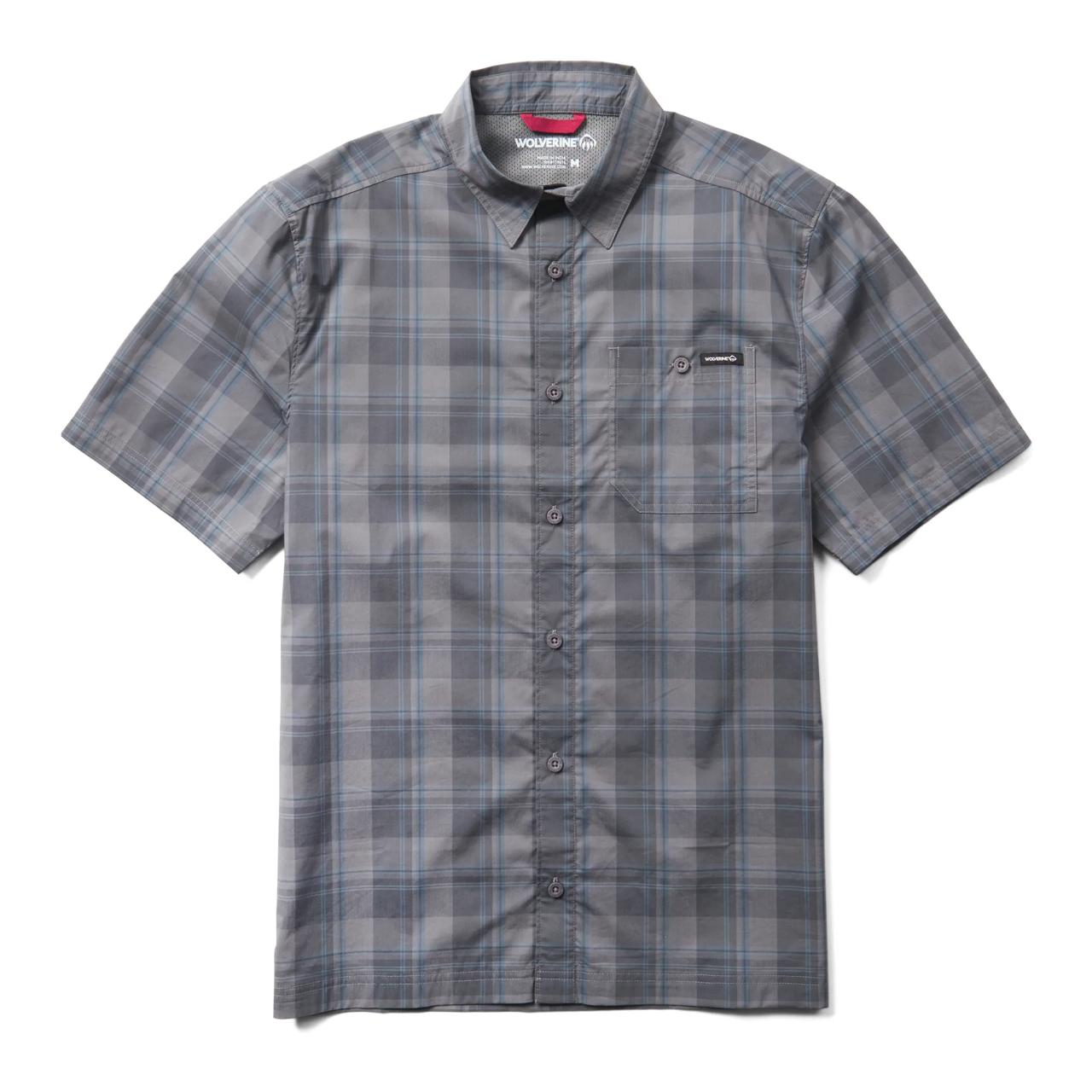 Men - Vented Plaid Short Sleeve Work Shirt - Short Sleeves | Wolverine