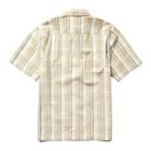Vented Plaid Short Sleeve Work Shirt, Khaki, dynamic 2