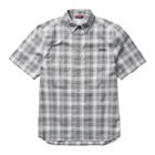 Built Stretch Short Sleeve Plaid Shirt, Greystone, dynamic 1