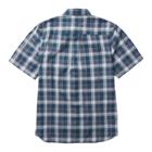 Built Stretch Short Sleeve Plaid Shirt, Stormy Blue, dynamic 2
