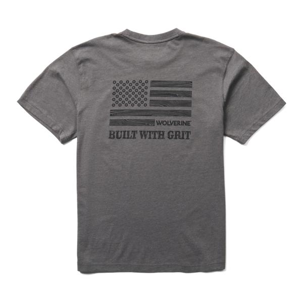Classic Short Sleeve Graphic Tee, Charcoal, dynamic