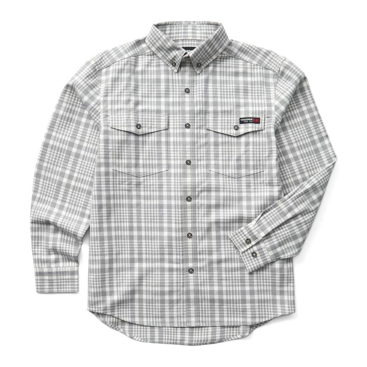 FR Classic Plaid Long Sleeve Shirt, Gray Plaid, dynamic