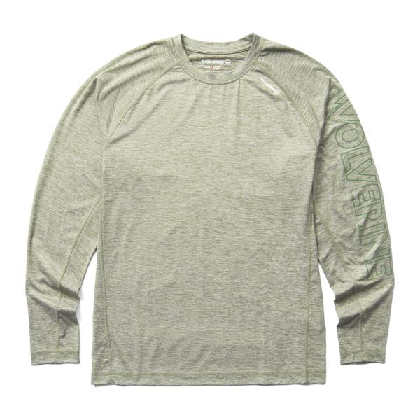 Built Sun-Stop Long Sleeve Tee, Light Olive Heather, dynamic