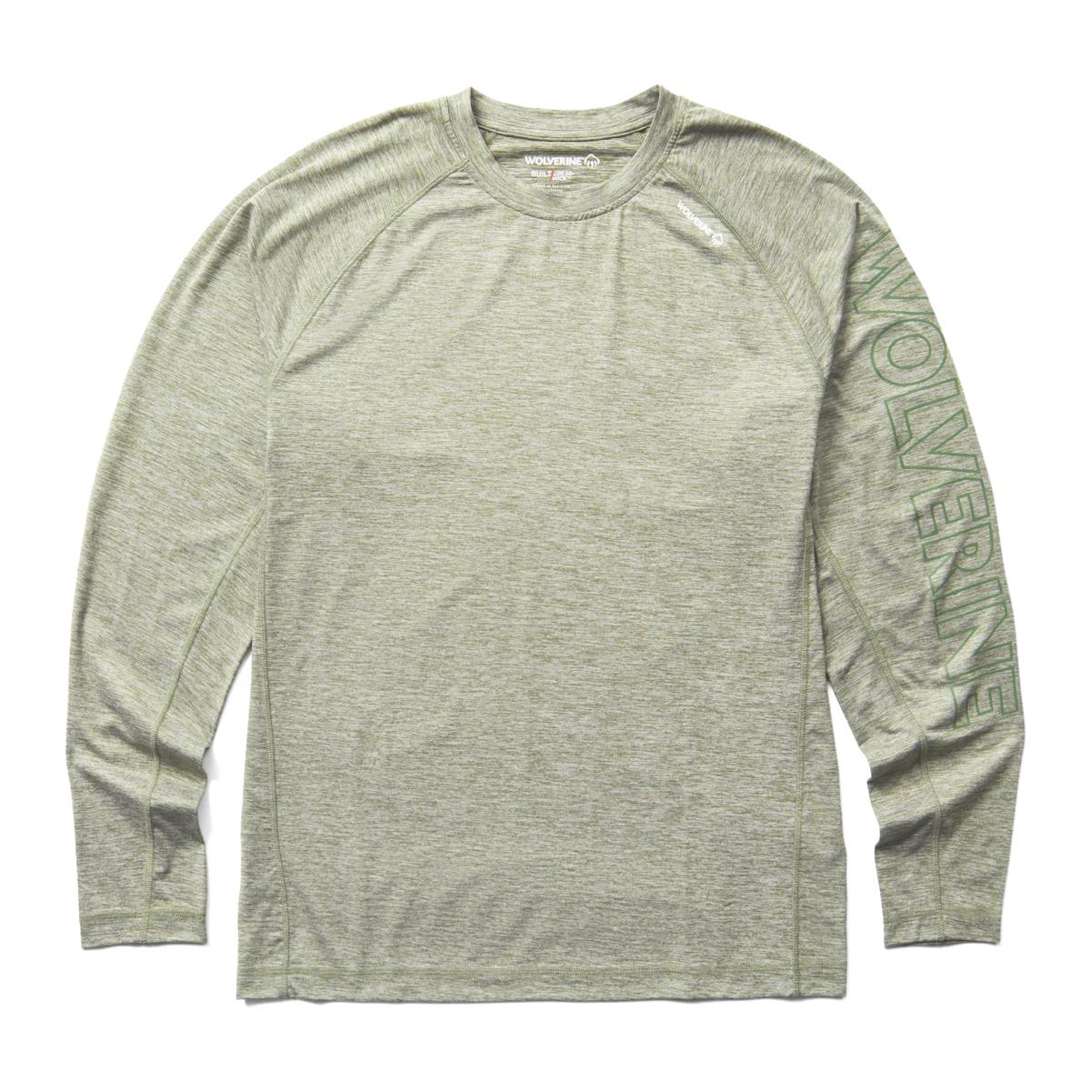 Built Sun-Stop Long Sleeve Tee, Light Olive Heather, dynamic 1