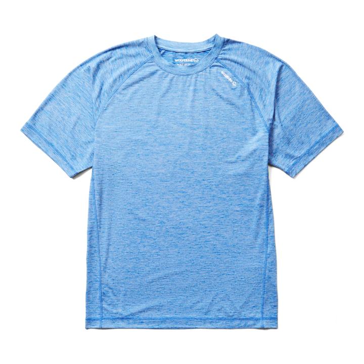Built Sun-Stop Short Sleeve Tee, Camp Blue Heather, dynamic