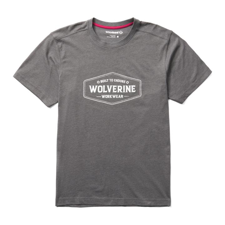 Classic Short Sleeve Endure Graphic Tee, Charcoal, dynamic