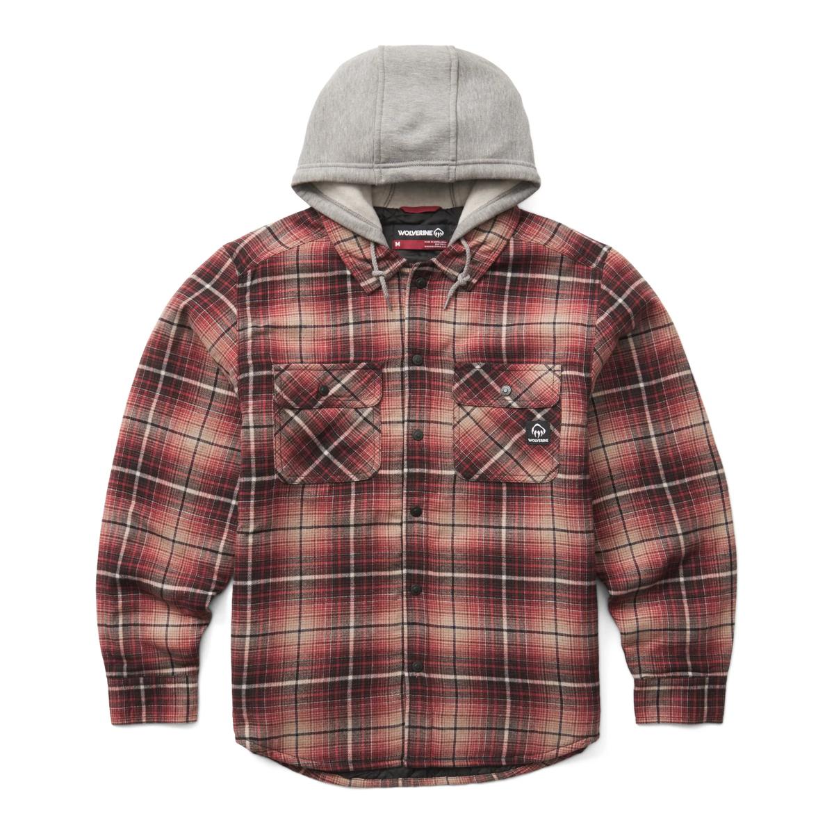 Overman Flannel Shirt Jac, Redwood, dynamic 1