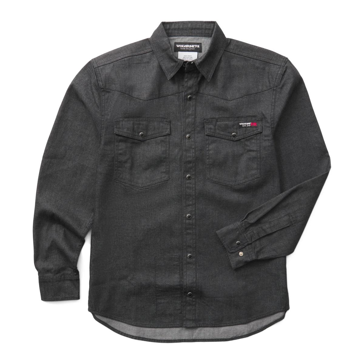 FR Denim Rancher Long Sleeve Shirt, Black, dynamic 1