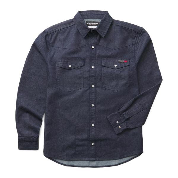 FR Denim Rancher Long Sleeve Shirt, Dark Wash, dynamic