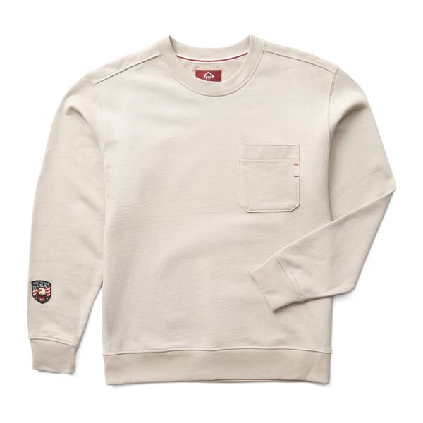 USA-Built Crewneck Pullover, Parchment, dynamic