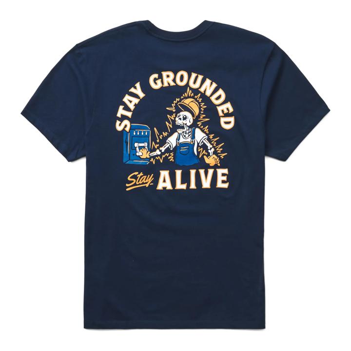 Short Sleeve Trades Graphic Tee, Stay Grounded Navy, dynamic