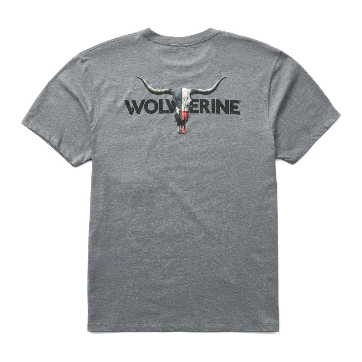Short Sleeve Rodeo Graphic Tee, Texas Steer Light Gray Heather, dynamic 1