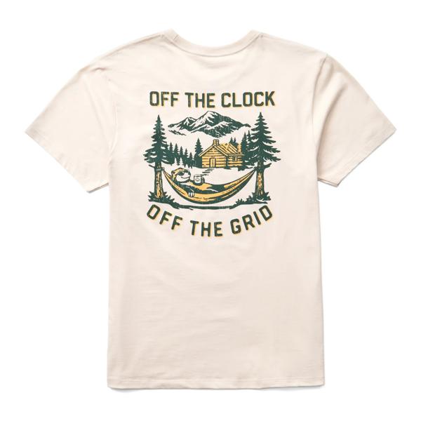 Short Sleeve Off-The-Clock Graphic Tee, Clocked Out Natural, dynamic