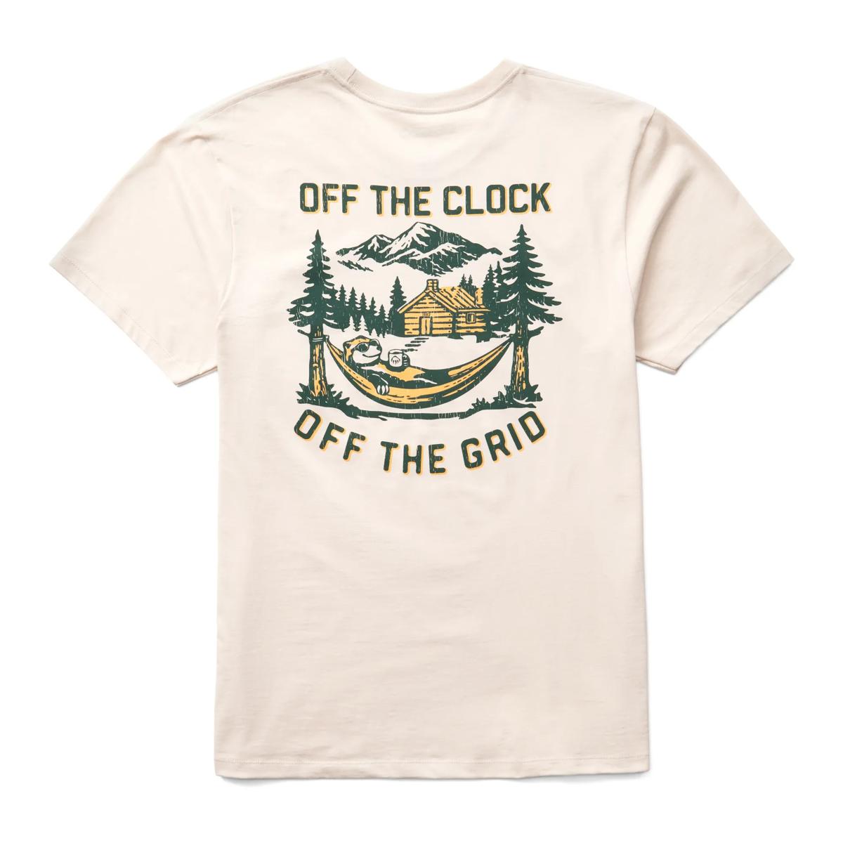 Short Sleeve Off-The-Clock Graphic Tee, Clocked Out Natural, dynamic 1