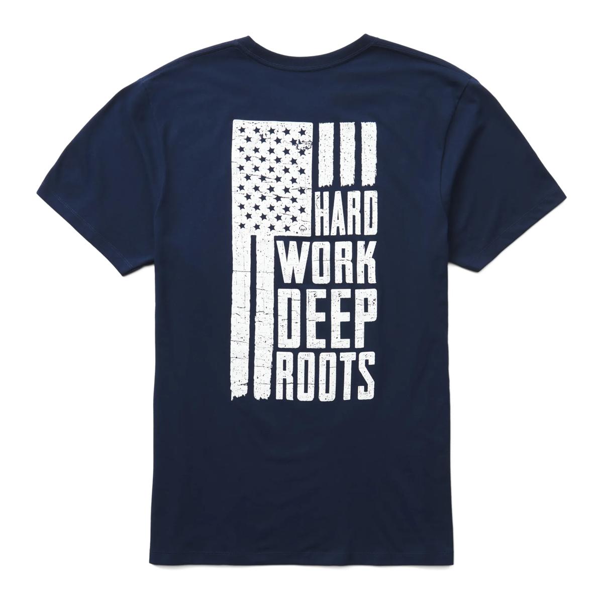 Short Sleeve Americana Graphic Tee, Roots Flag Navy, dynamic 1