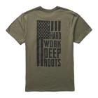 Short Sleeve Americana Graphic Tee, Roots Flag Army Green, dynamic 1