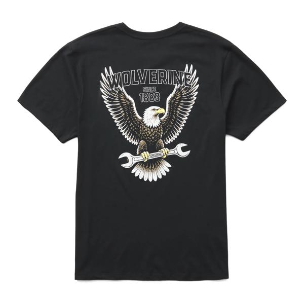 Short Sleeve Americana Graphic Tee, Eagle Black, dynamic