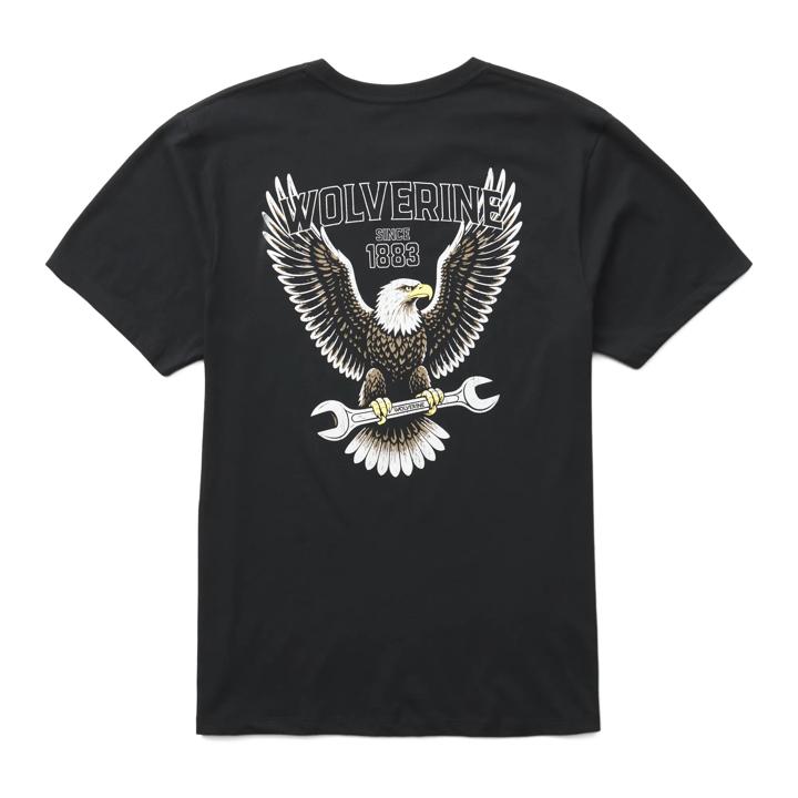 Short Sleeve Americana Graphic Tee, Eagle Black, dynamic