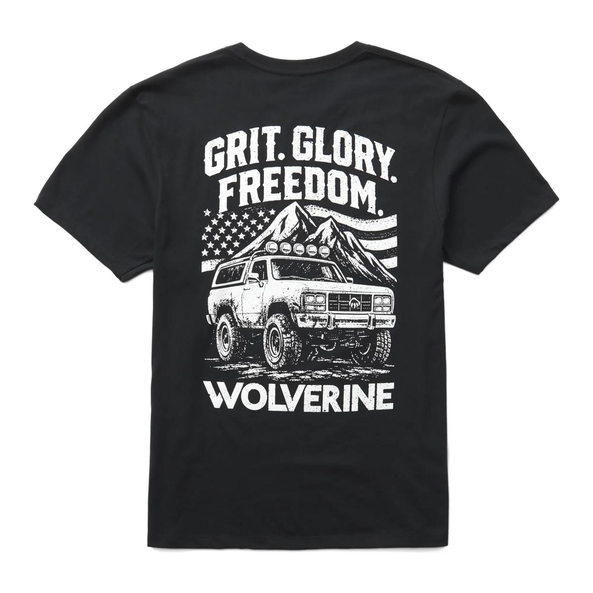 Short Sleeve Americana Graphic Tee, Grit Truck Blak, dynamic 1