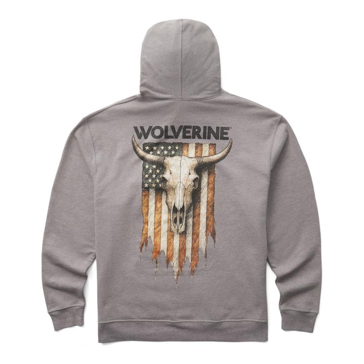 Graphic Hoody, Steer Patriot Light Gray, dynamic